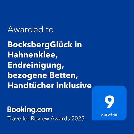 Bocksbergglueck In Hahnenklee, Endreinigung, Bezogene Betten, Handtuecher Inklusive Goslar Exterior photo